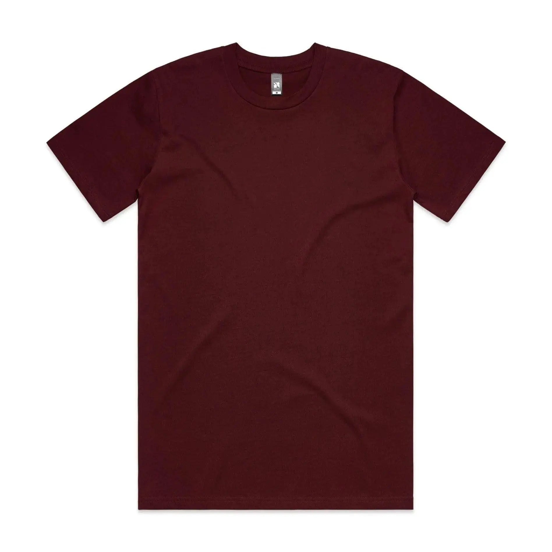As Colour Men's classic tee 5026 Casual Wear As Colour BURGUNDY SML